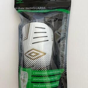 NIP Umbro Soccer Shin Guards Slip-in Shinguards Size Adult up to 5 ‘ 11”